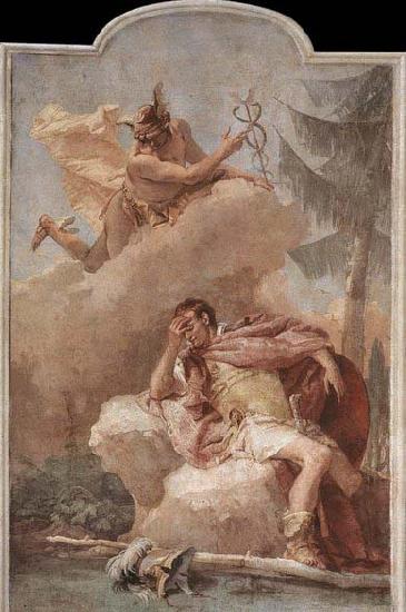 TIEPOLO, Giovanni Domenico Mercury Appearing to Aeneas oil painting image